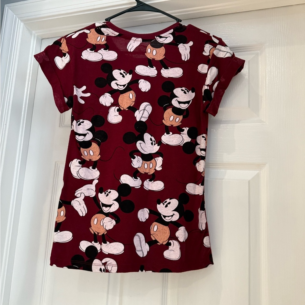 Disney Red and Black Mickey Mouse Short Sleeve Tee - Picture 2 of 3